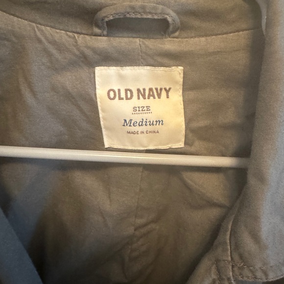 Old Navy Grey Light Moto Style Jacket sz M - Picture 2 of 4